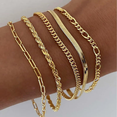 Zestaw Bransoletek Ellis Renner | Złoto 18k