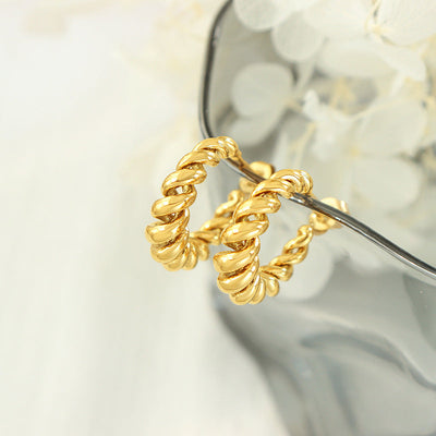 Złote Kolczyki Aurum Twist | Złoto 18k