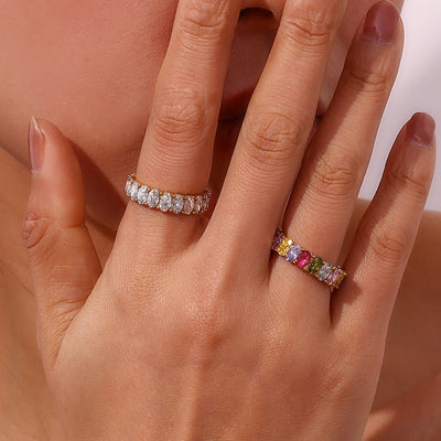 Pierścionek Antoinette z Symulantem Diamentu | Złoto 18k