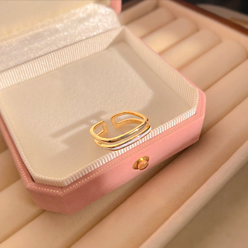 Olivia Pierścionek Geometrczny | Złoto 18k