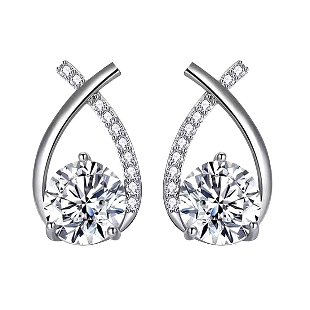 Kolczyki Arielle | Białe Złoto 18k