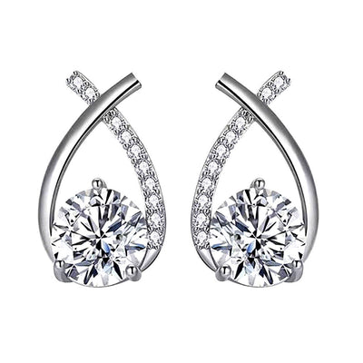 Kolczyki Arielle | Białe Złoto 18k