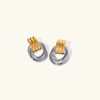 Kolczyki Luna Layered Hoop | Złoto 18k