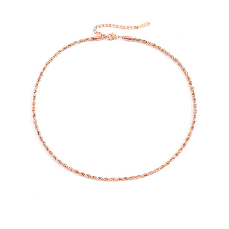 Naszyjnik Olivia w stylu skręconym | Złoto 18k