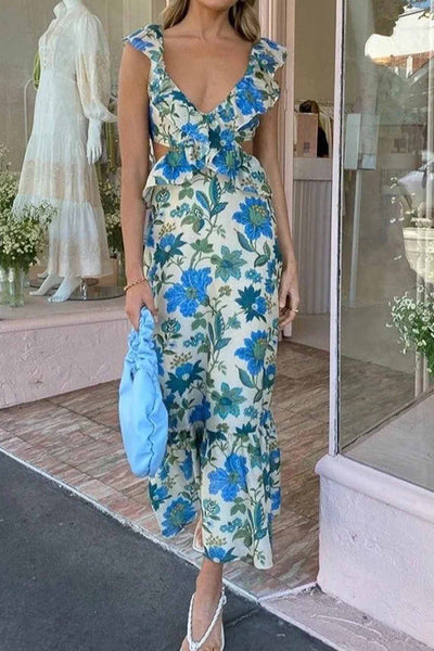 Sukienka Rosea Floral z falbanami