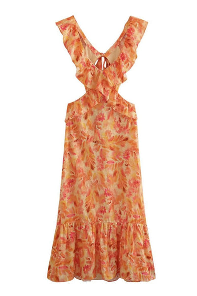 Sukienka Rosea Floral z falbanami