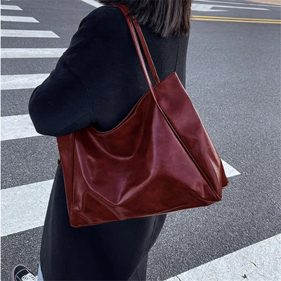 Mazur & Mazur© – Elegancka brązowa torba tote o skórzanym wyglądzie