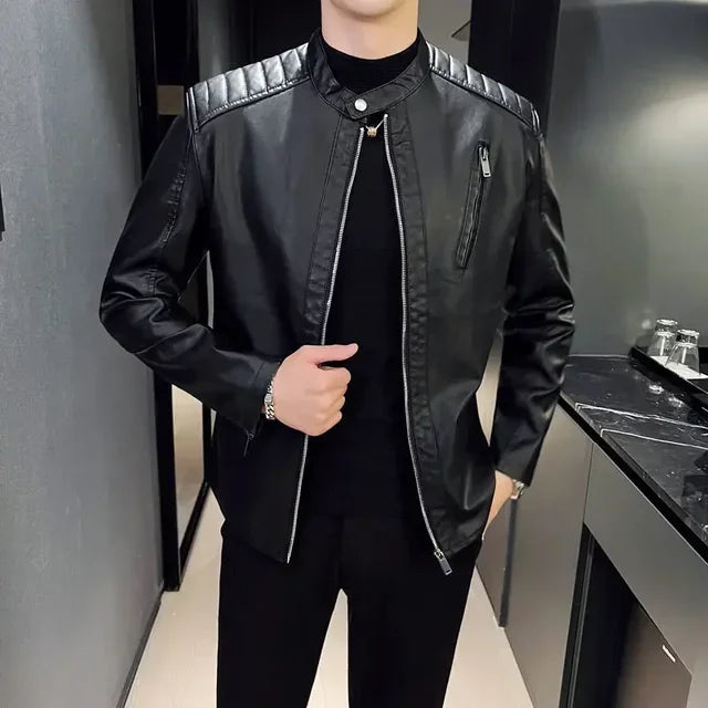 Mads™ Rebel – Czarna kurtka motocyklowa w matowym skórzanym wyglądzie