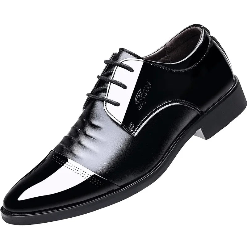 OLIVER™ | Męskie Polerowane Lakkowe Buty Oxford - Nowak & Nowak©