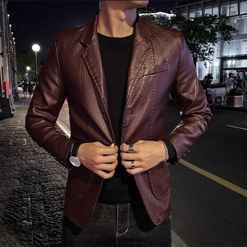 Rasmus™ Urban – Slim-fit marynarka z ekoskóry (wielu kolorach)
