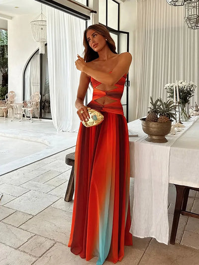 Sukienka maxi Rosea Timeless o dopasowanym kroju