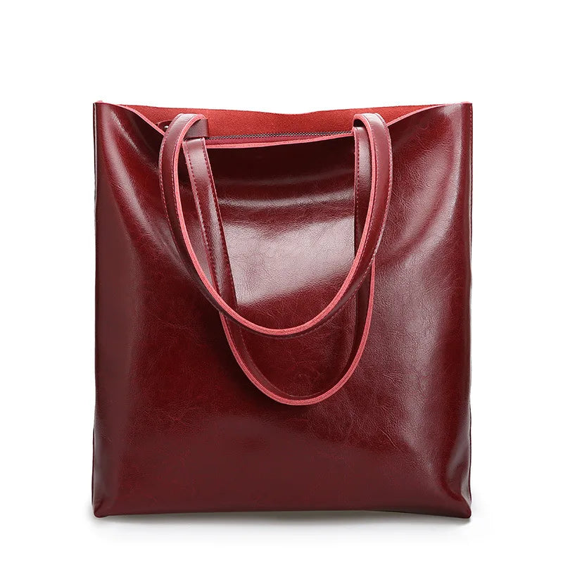 Mazur & Mazur© – Klasyczna torba tote o skórzanym wyglądzie Diana™