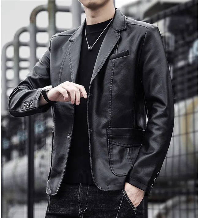 Rasmus™ Urban – Slim-fit marynarka z ekoskóry (wielu kolorach)