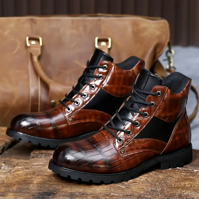 Nowak & Nowak© Rendell | Skórzane Botki Croco