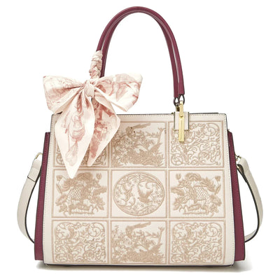 Sylvia™ – Unikalna torebka crossbody z haftem i kokardą od Mazur & Mazur©