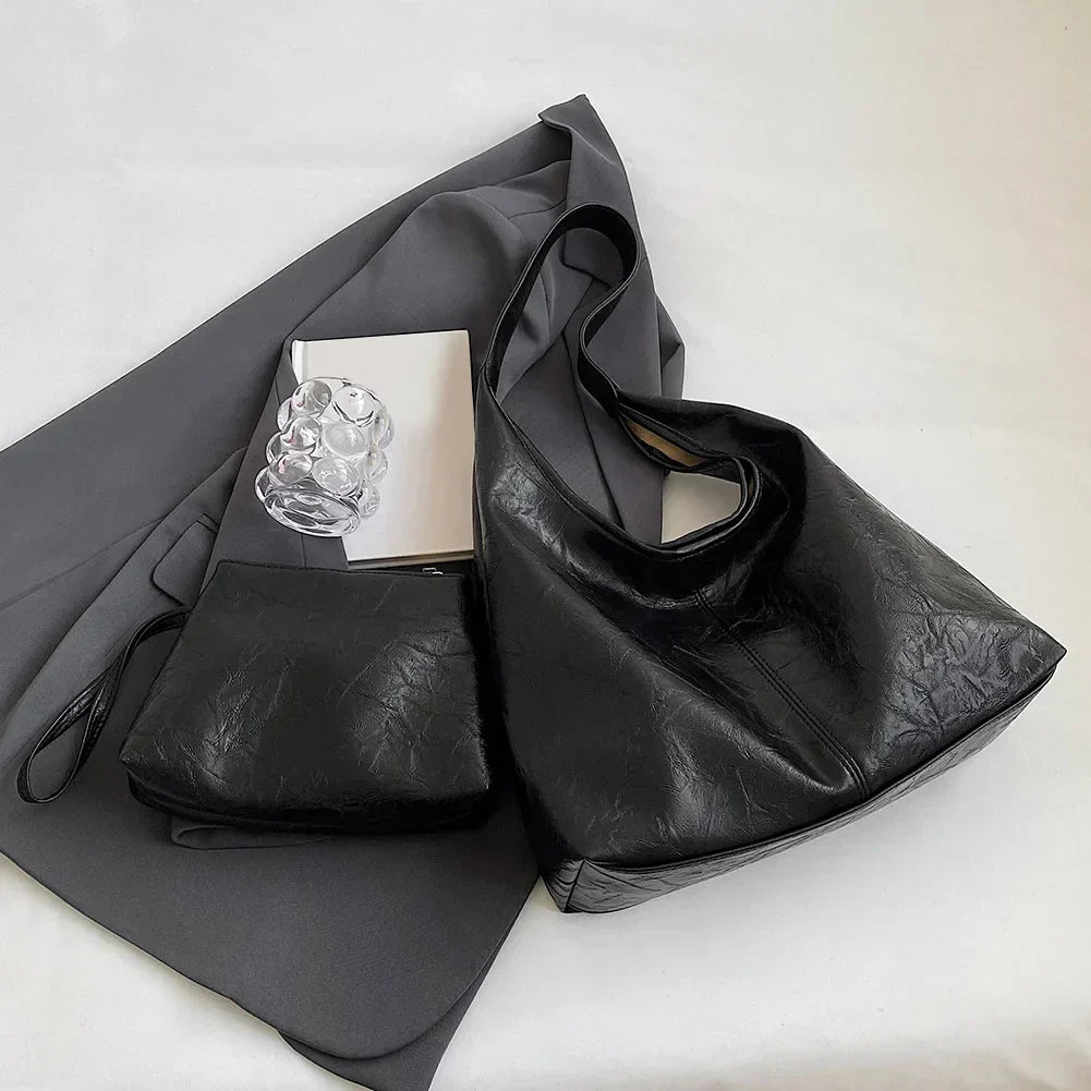 Mazur & Mazur© – Luźna torba hobo o skórzanym wyglądzie