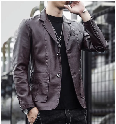 Rasmus™ Urban – Slim-fit marynarka z ekoskóry (wielu kolorach)