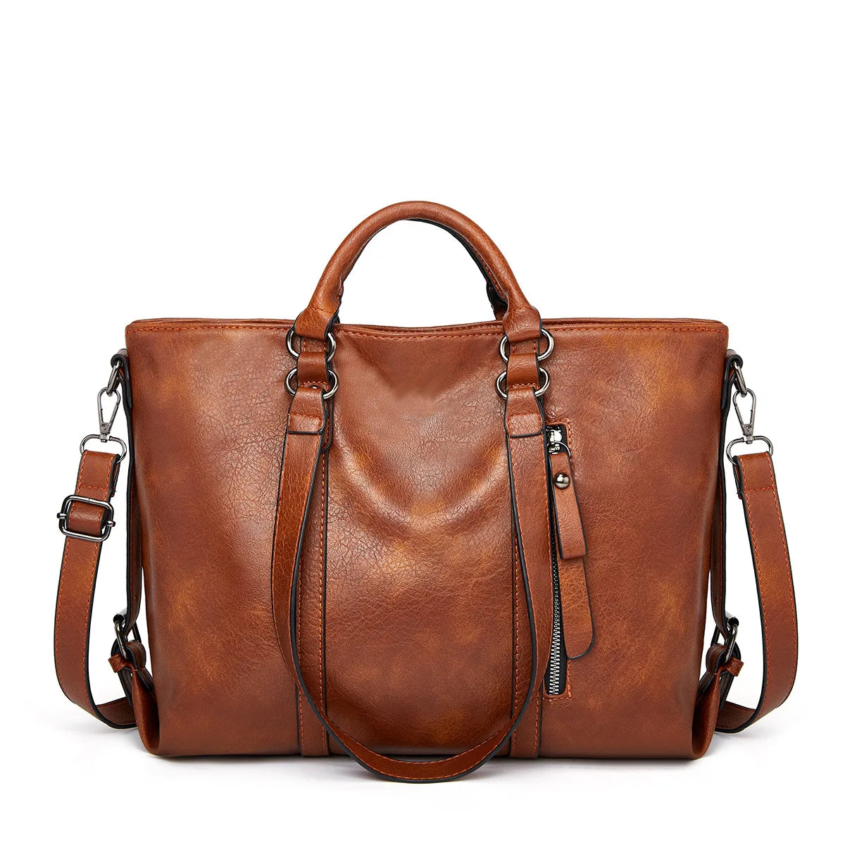 Signe™ | Elegancka Duża Torba Skórzana na Ramię od Mazur & Mazur©