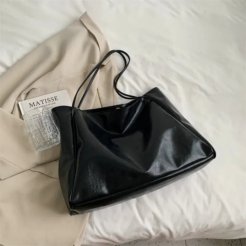 Mazur & Mazur© – Elegancka brązowa torba tote o skórzanym wyglądzie