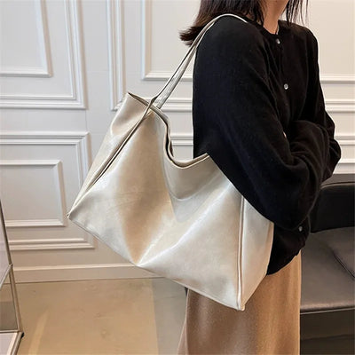 Mazur & Mazur© – Elegancka brązowa torba tote o skórzanym wyglądzie