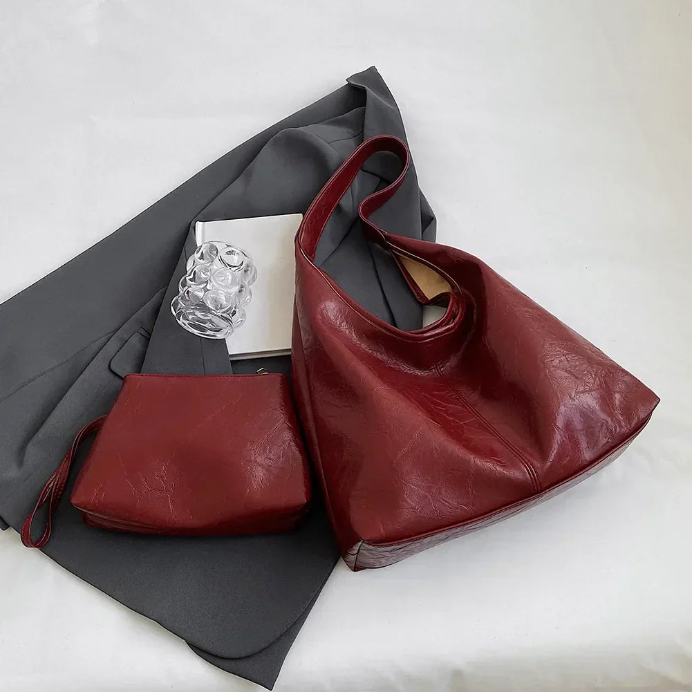 Mazur & Mazur© – Luźna torba hobo o skórzanym wyglądzie
