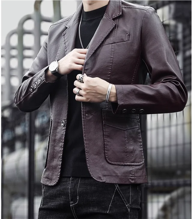 Rasmus™ Urban – Slim-fit marynarka z ekoskóry (wielu kolorach)