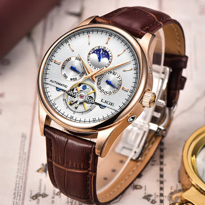 Automatyczny mechaniczny zegarek tourbillon