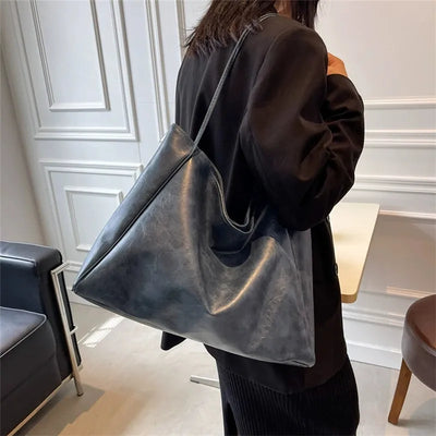 Mazur & Mazur© – Elegancka brązowa torba tote o skórzanym wyglądzie
