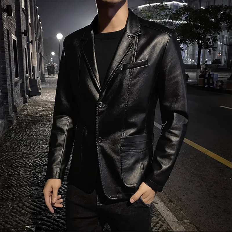 Rasmus™ Urban – Slim-fit marynarka z ekoskóry (wielu kolorach)