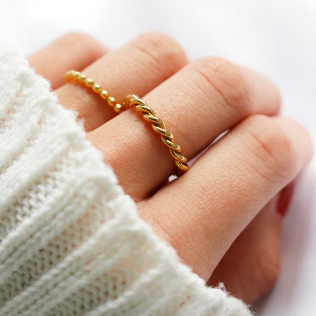 Pierścień Melody Twist | Złoto 18k