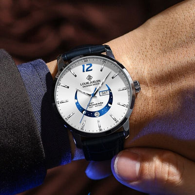 Nowak & Nowak© - Elegancki Zegarek Luminous z Fazą Księżyca