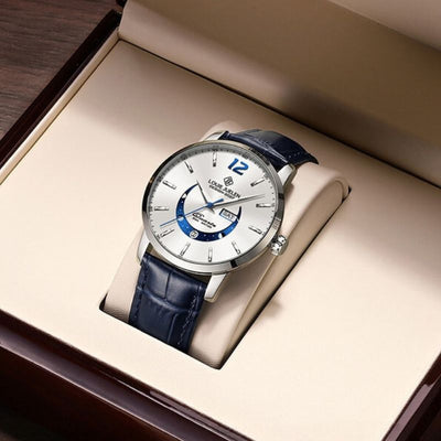 Elegancki Luminous Zegarek z Fazą Księżyca