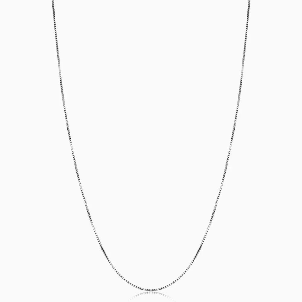 Naszyjnik Bodega Box | Białe Złoto 18k
