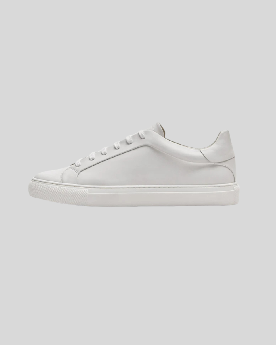 Skórzane Sneakersy Oxford - Białe
