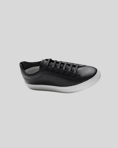 Skórne Sneakersy Oxford - Czarne