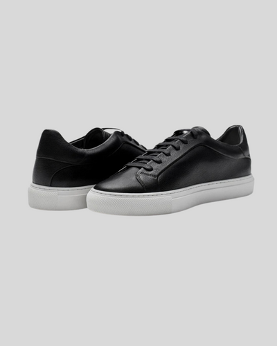 Skórne Sneakersy Oxford - Czarne