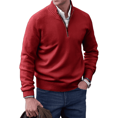 Kasper | Elegancki sweter z kaszmiru z zamkiem
