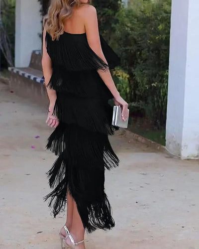 Sukienka Rosea Effortless Elegance z odkrytymi ramionami