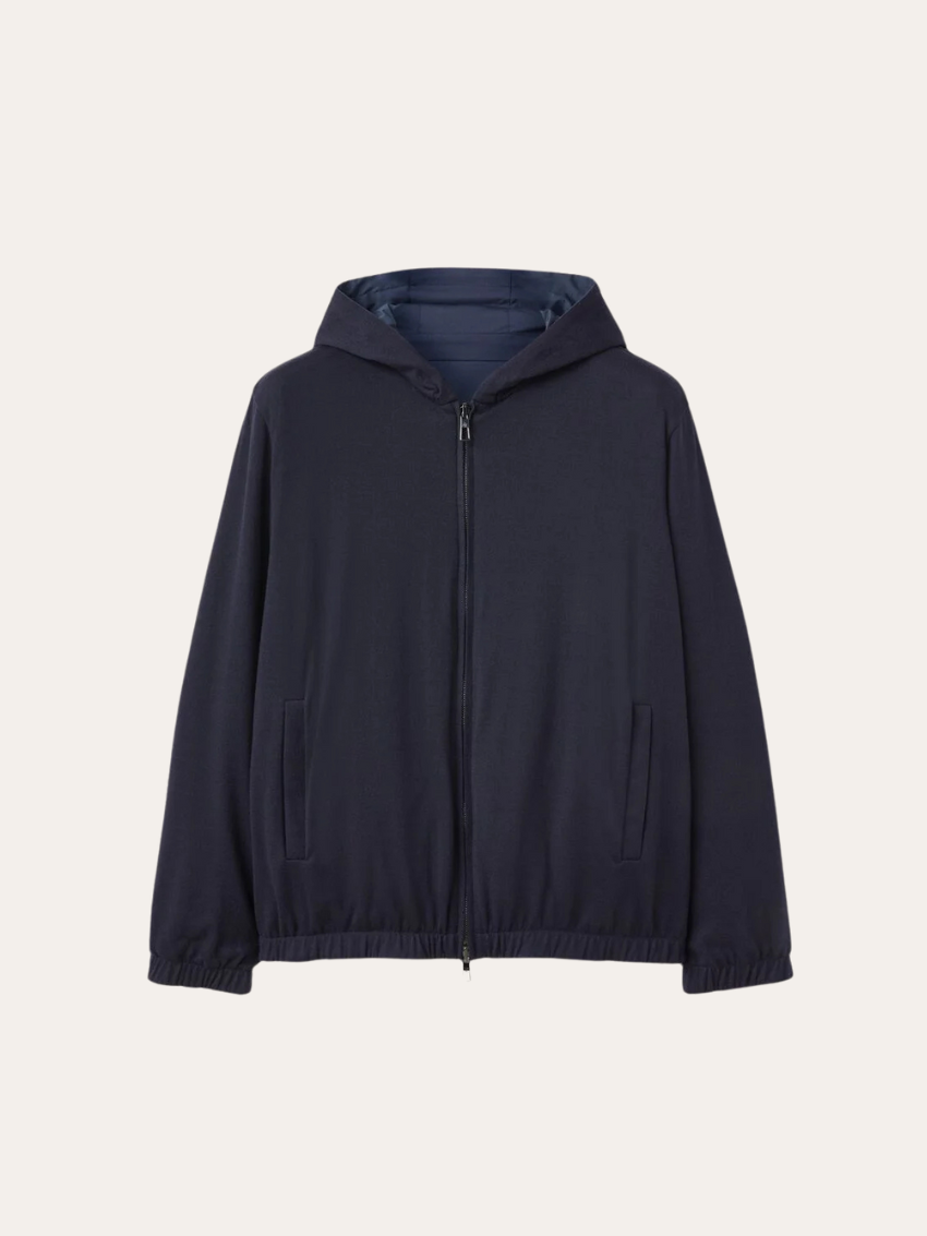 Odwracalna kurtka bomber – Granatowa