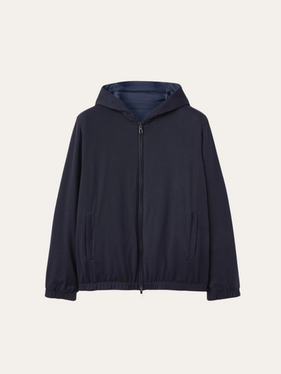 Odwracalna kurtka bomber – Granatowa