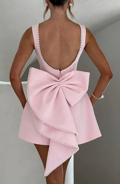Mini sukienka Rosea Pearl Bow