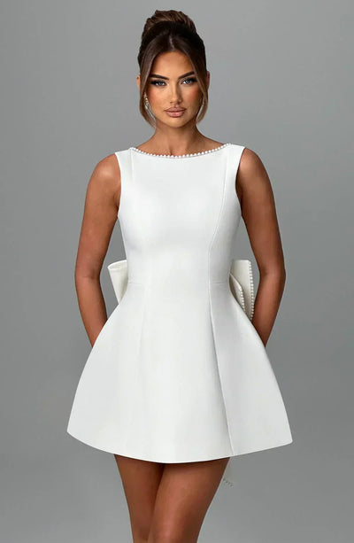 Mini sukienka Rosea Pearl Bow