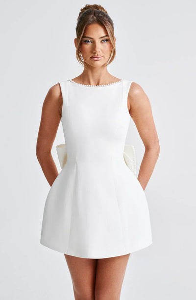 Mini sukienka Rosea Pearl Bow