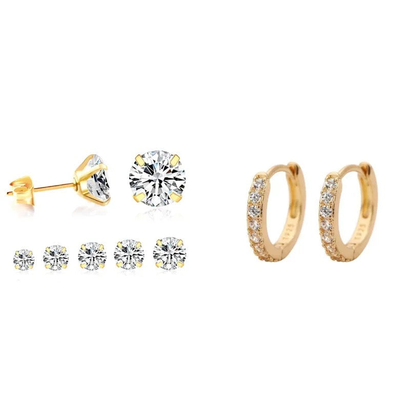 Zestaw Kolczyków Dara Brillane | Złoto 18k