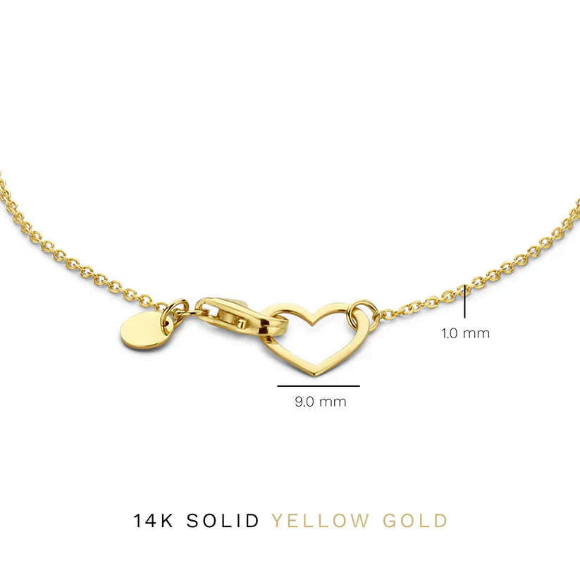 Bransoletka Lilou Coeur | Złoto 18k