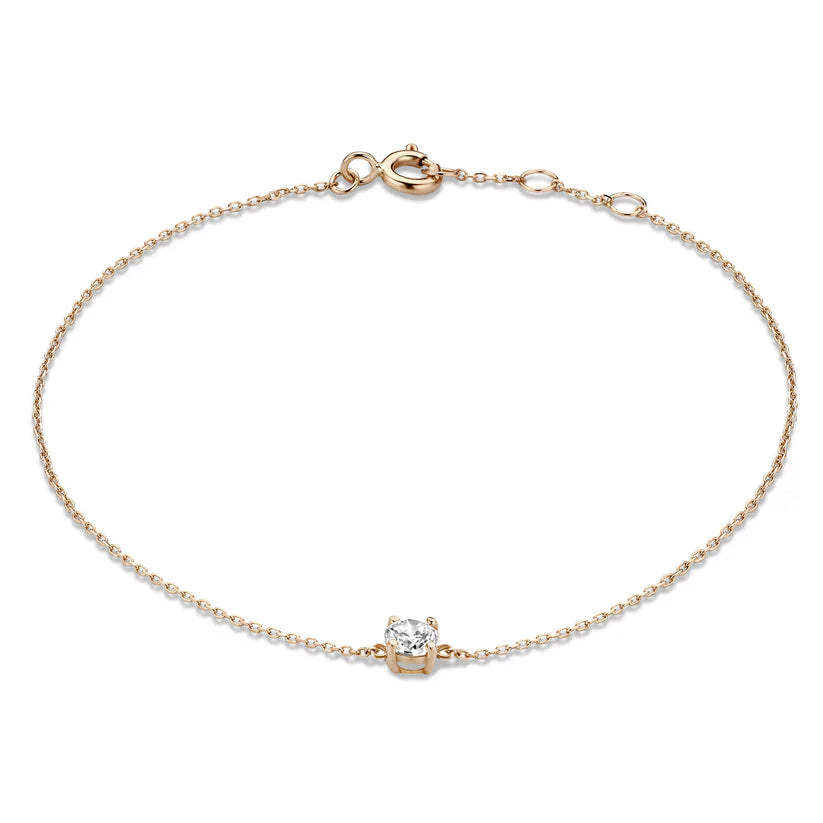 Bransoletka Cléa Moissanit-Stein | Złoto 14k