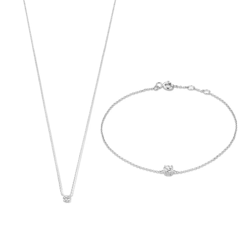 Zestaw Moissanit Cléa Stein | Złoto 18k