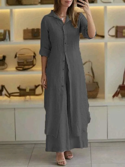 Alida™ | Elegancki Lniany Zestaw 2-częściowy