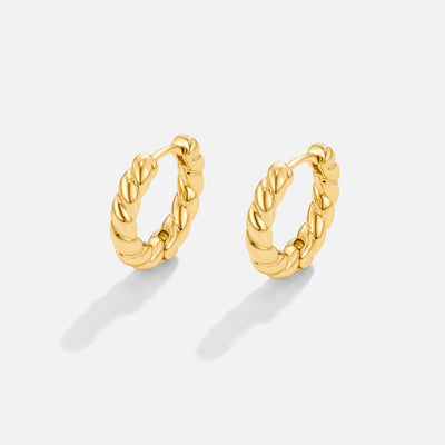 Luna Eleganckie Skręcone Kolczyki | Złoto 14k