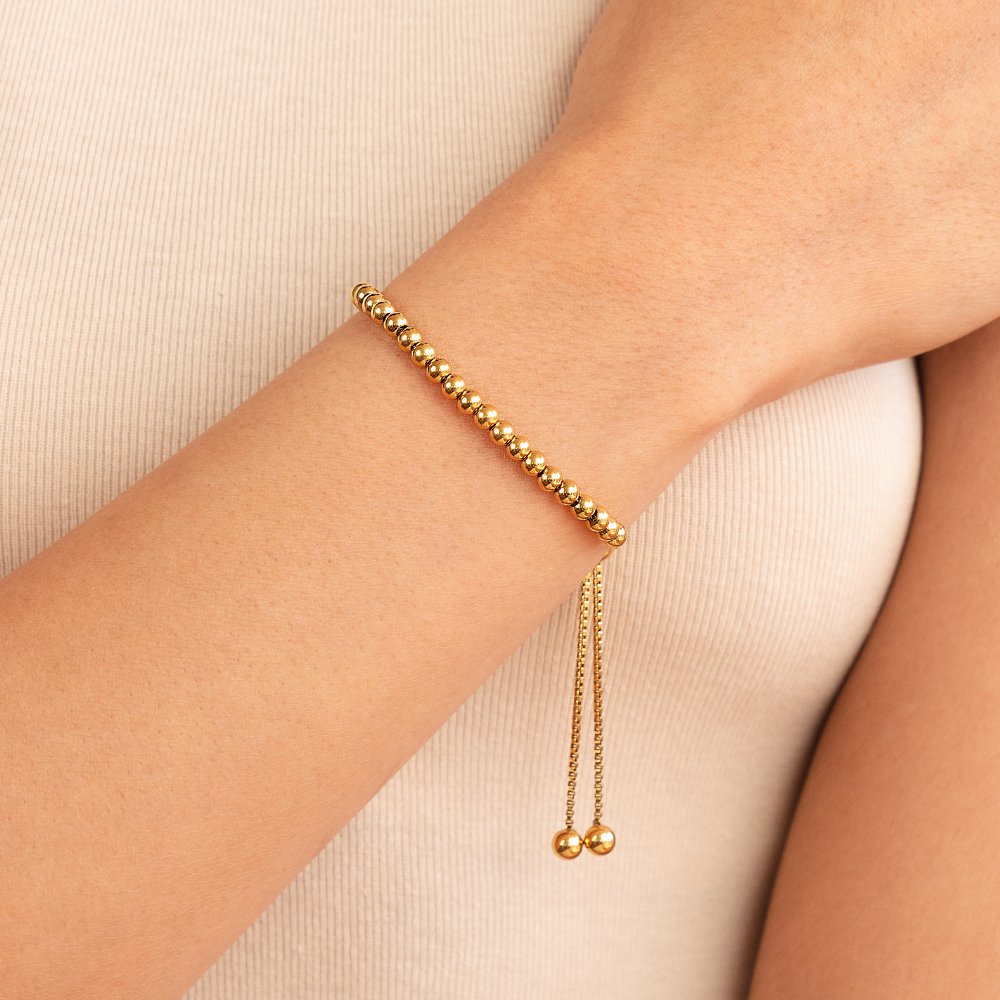 Nila Elegancka złota bransoletka z perłami | Złoto 18k